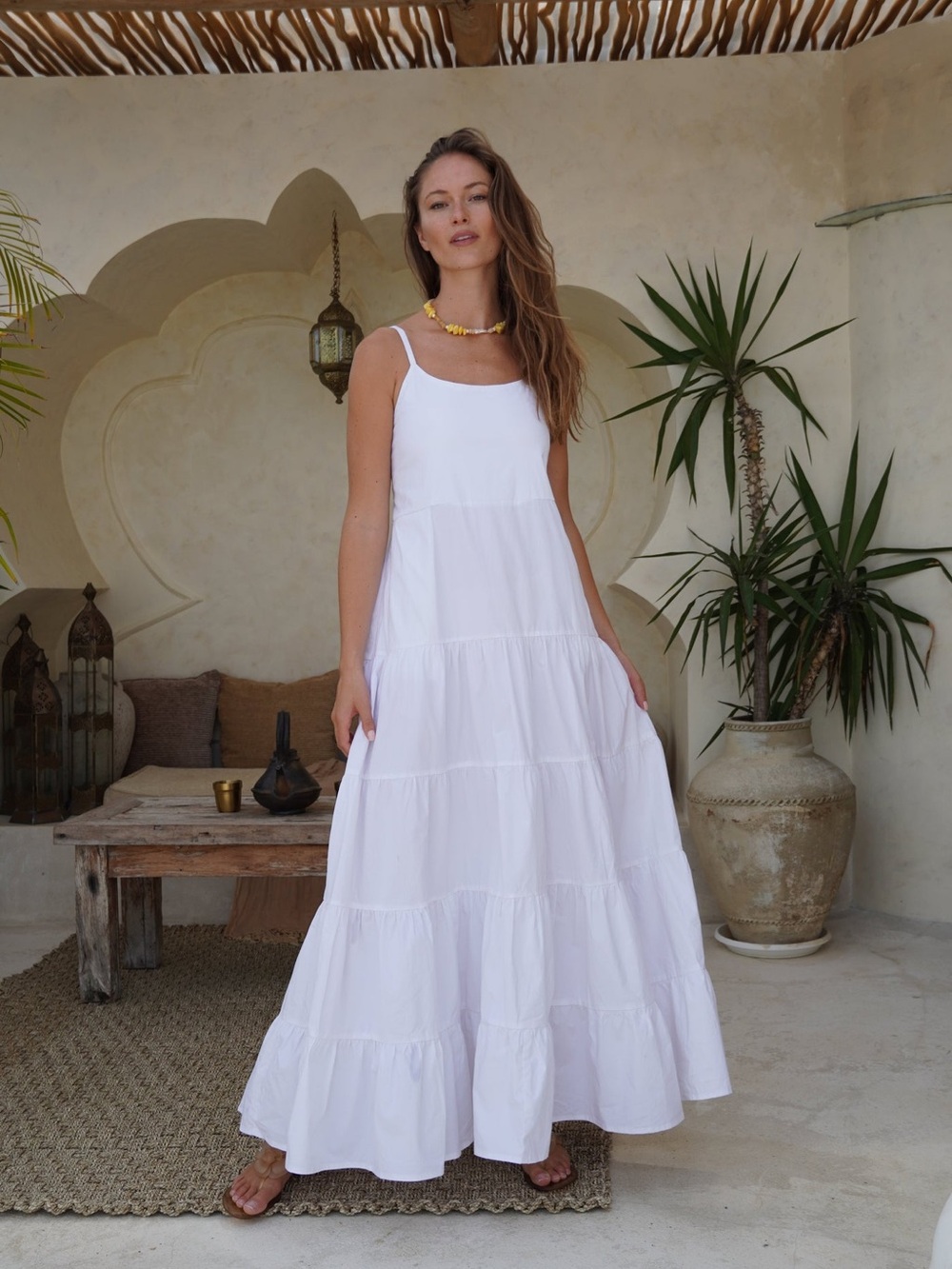 NWT 🌟Babylon  White Tiered Maxi Dress - Classic Summer Sundresses 🌟